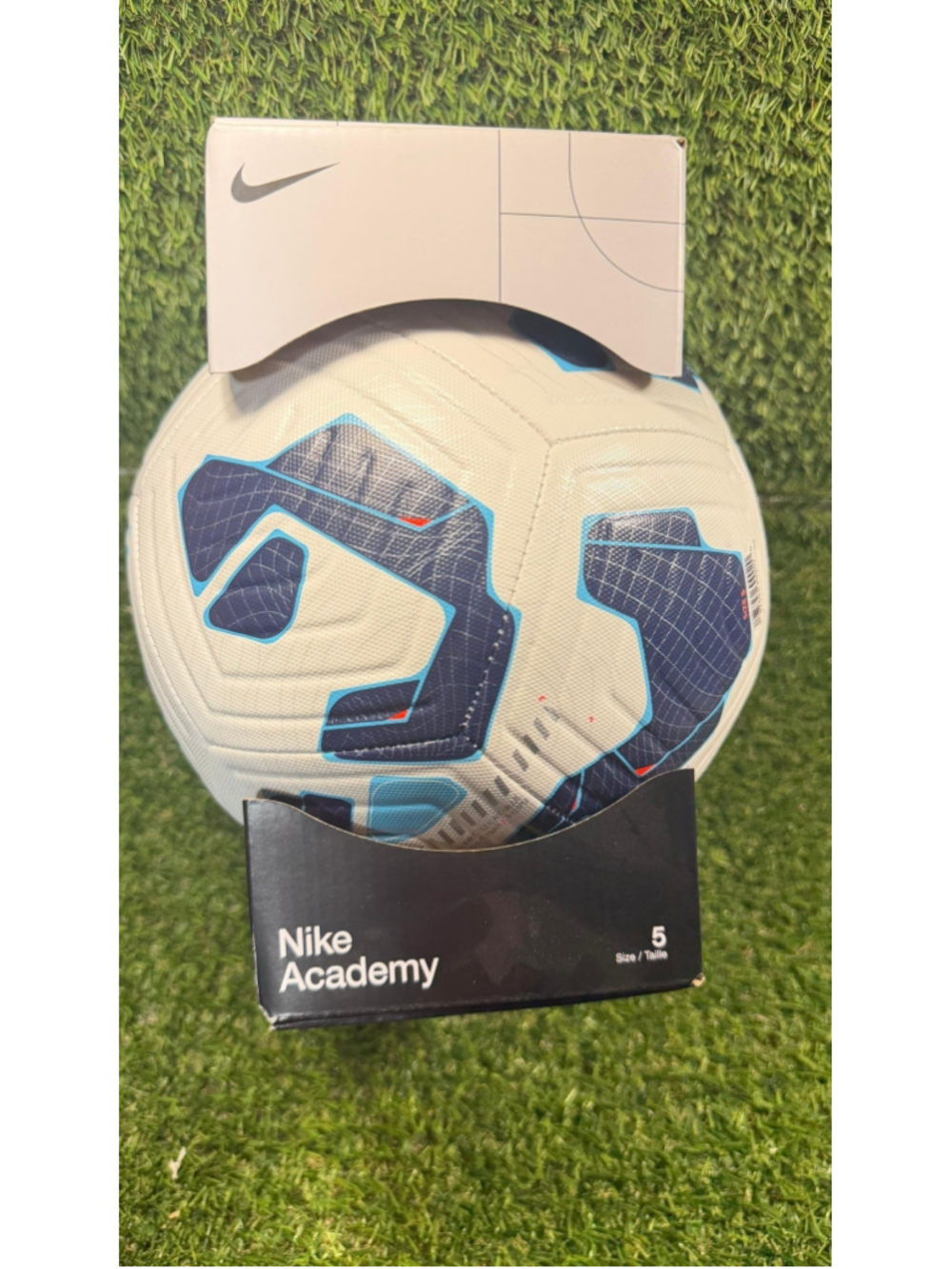 Nike Academy 24/25 Soccer Ball Size 5 Aerowsculpt White Blue #z05 x16